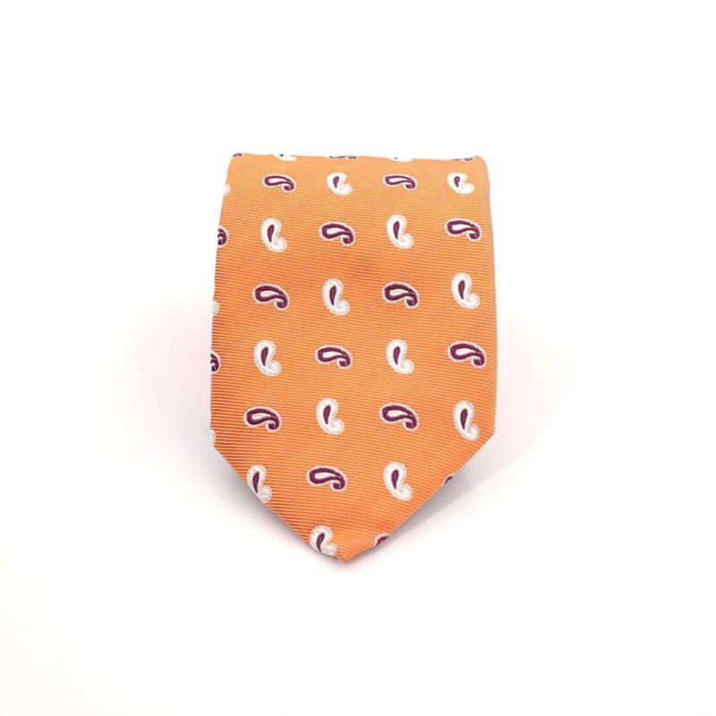 Rain Drop Pattern Orange Tie