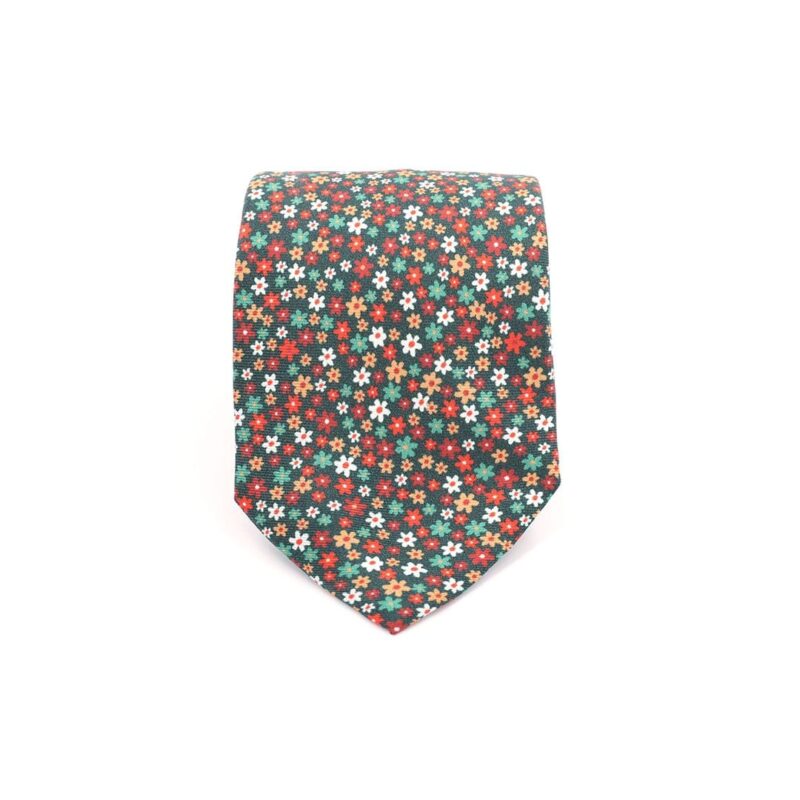 Chained Threads Pattern Teal Tie