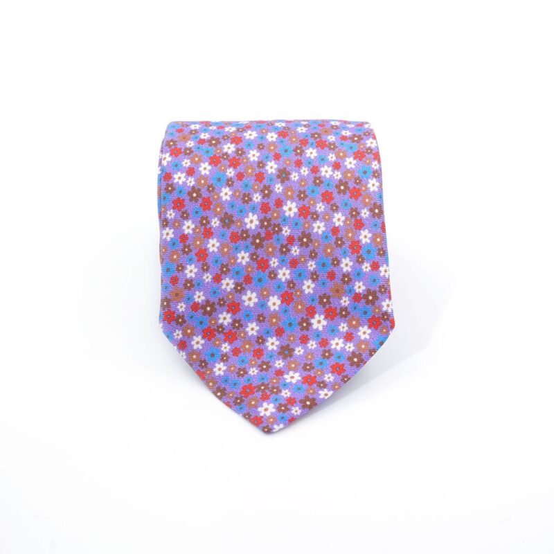 Floral Pattern Violet Tie