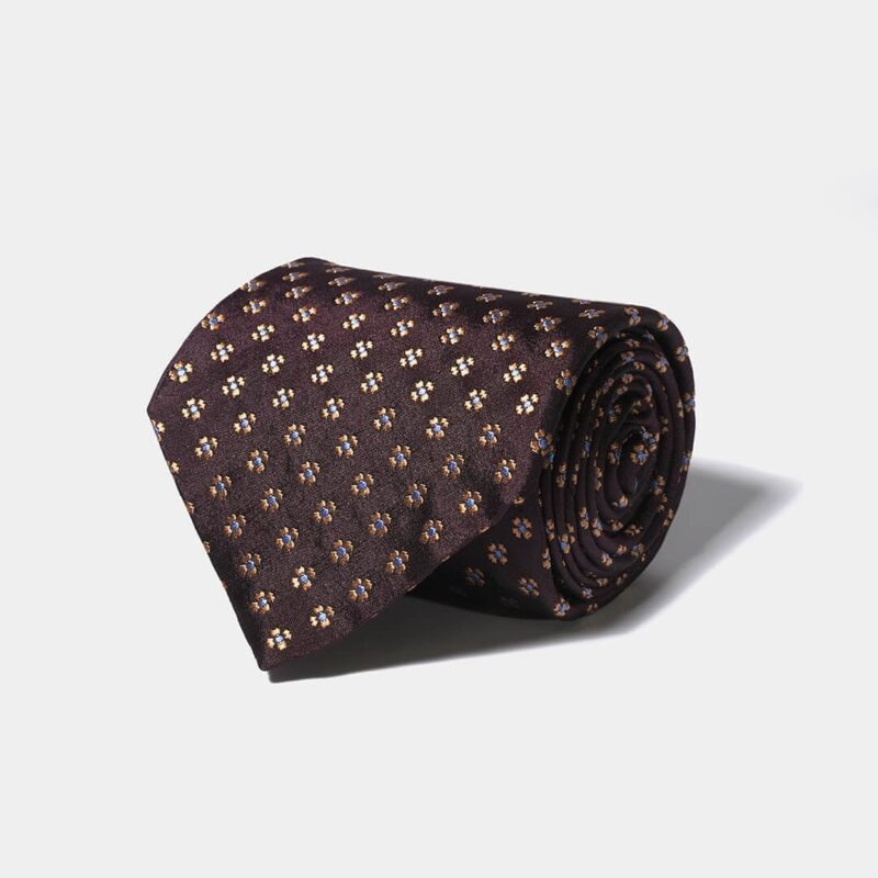 Floral Pattern Chocolate Brown Tie