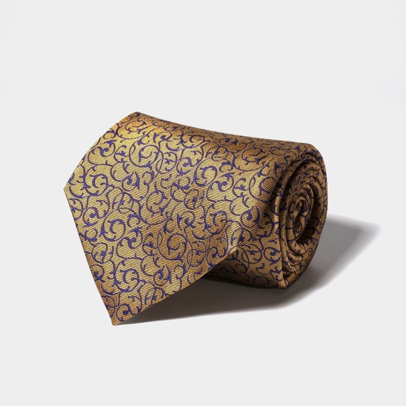 Scroll Pattern Golden Tie