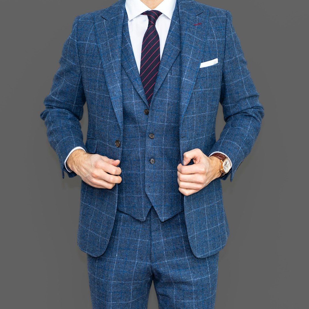 Bespoke three-piece wool suit, Loro Piana suits Dubai
